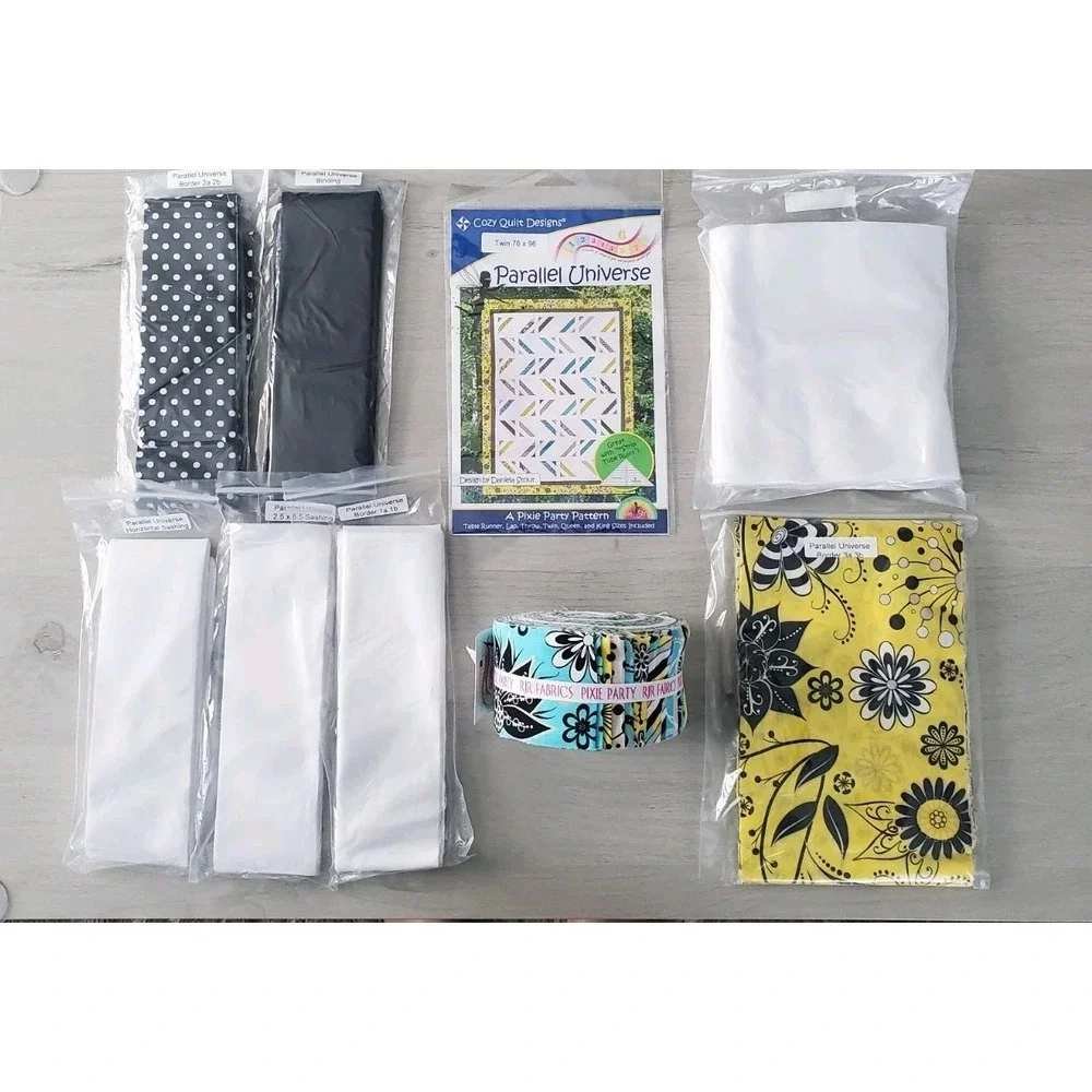 Cozy Quilt Design Parallel Universe Quilt Kit Pattern Daniela Stout RJR 76x96